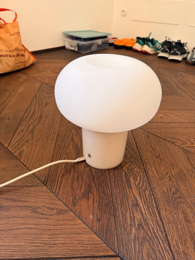 Mushroom glass table lamps (2)