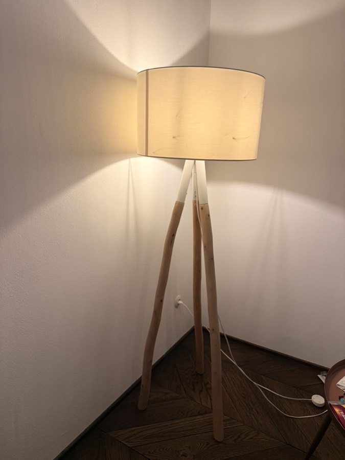 Tripod floor lamp, branch legs