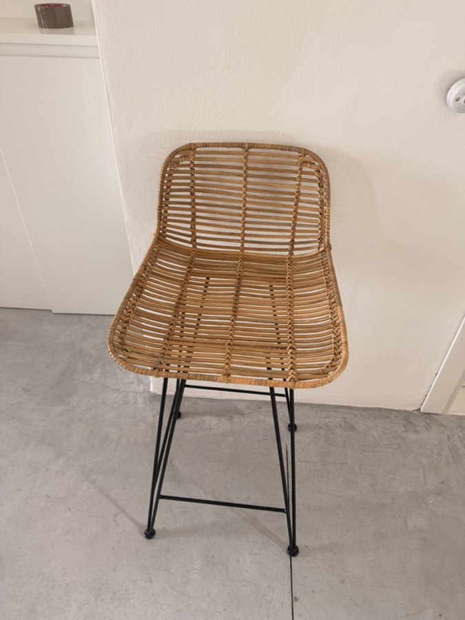 Rattan bar stools (2)
