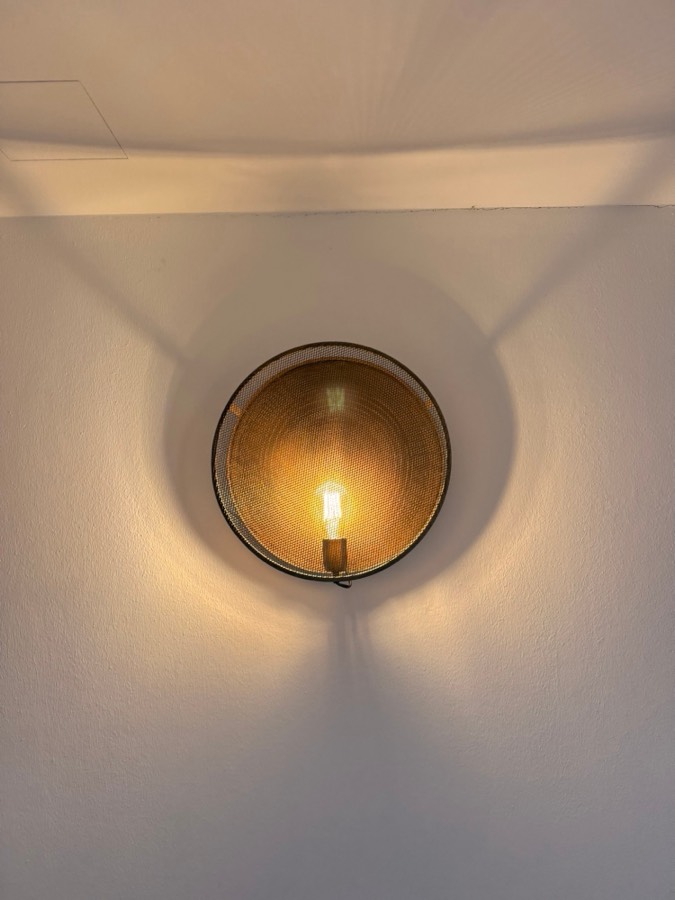 Mesh wall lights, gold (2)